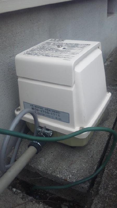 エアーポンプ設置完了
