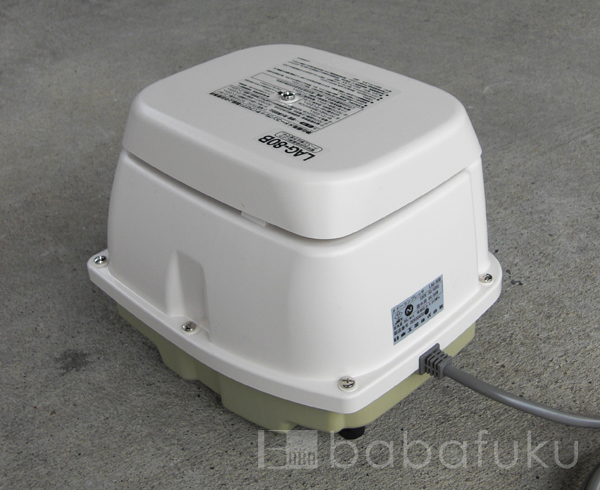 浄化槽ブロアー 日東工器(クボタ) LAG-80B(右) 
 (旧タイプ) 詳細図